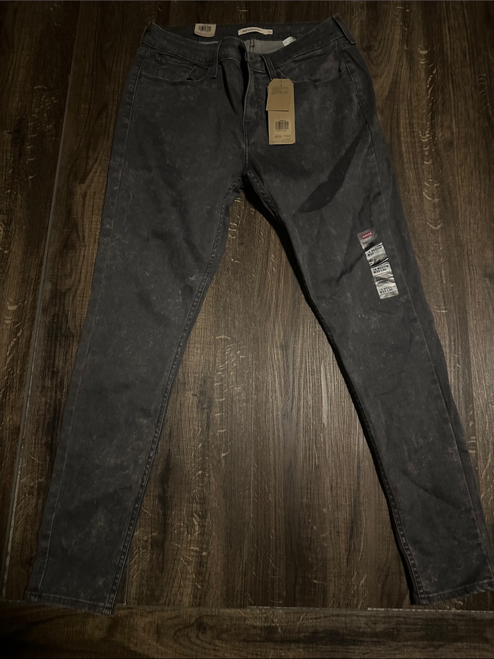 Levi's Black Washed Skinny Jeans
